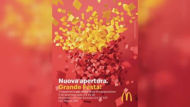 McDonald’s apre un nuovo ristorante a Cirò Marina
