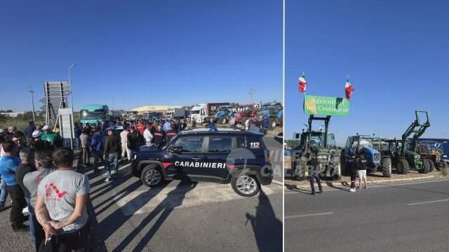 Caro carburante: protestano gli agricoltori del Crotonese, bloccata Passovecchio